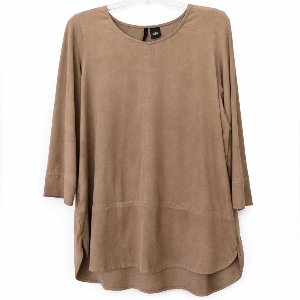 New Directions Suede Top tan size XL - Picture 1 of 10